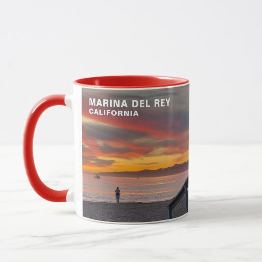 Mug Vivid Sunset Colors - Marina Del Rey, CA (Gauche)