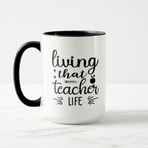 Mug Vivre Ce Professeur Vie Wordart