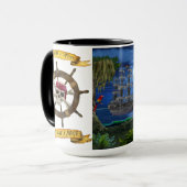 MUG VIVRE COMME UN CAPITAINE, FAIRE LA FÊTE COMME UN P (Devant gauche)