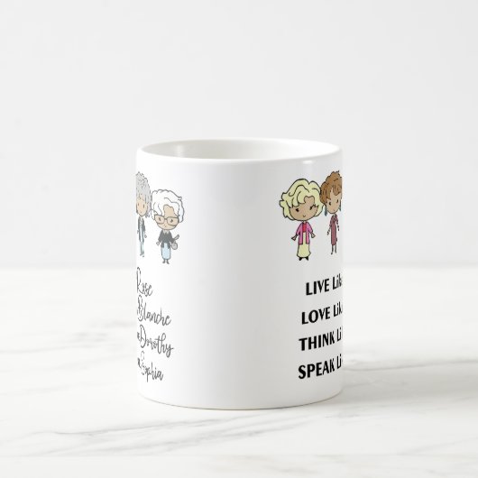 Mug Vivre comme un Rose Amour comme Blanche Penser com (Centre)