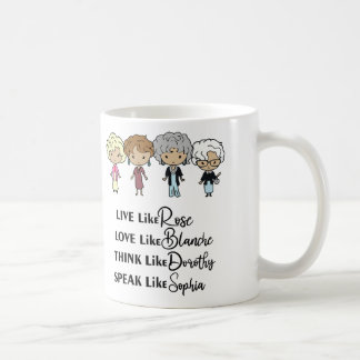 Mug Vivre comme un Rose Amour comme Blanche Penser com