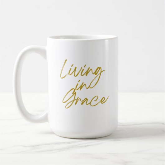 Mug Vivre dans Grace Classic Mug, 15 oz (Gauche)