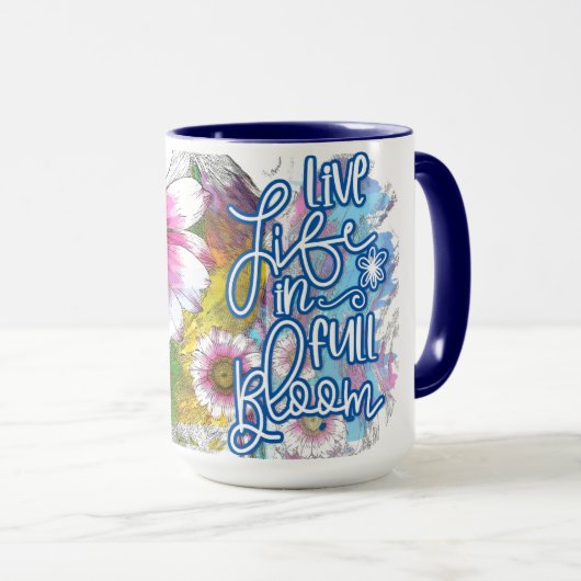 Mug Vivre En Pleine Fleur (Devant droit)