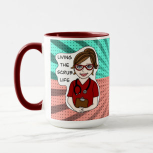 Mug Vivre la vie de l'épouvantail   Humour professionn
