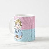 Mug Vivre la vie de l'épouvantail | Infirmière, aidant (Devant gauche)