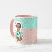 Mug Vivre la vie de l'épouvantail | Infirmière, aidant (Devant gauche)