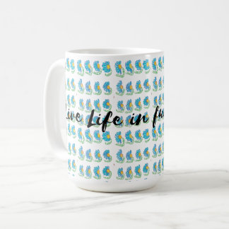 Mug vivre la vie en pleine floraison