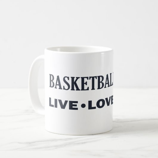 Mug Vivre l'amour jouer de basket vie (Devant gauche)
