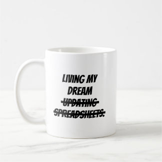 Mug Vivre mon rêve en mettant à jour des feuilles de c