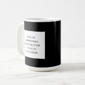 Mug Vivre plus longtemps en vivant librement (Devant gauche)