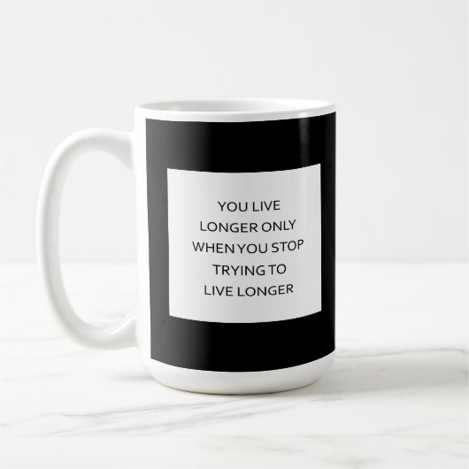Mug Vivre plus longtemps en vivant librement (Gauche)