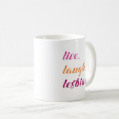 Mug Vivre. Rire. Lesbienne. (Devant droit)