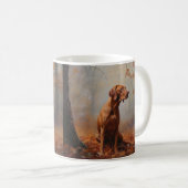 Mug Vizsla à l'automne Feuilles automne Inspire (Devant droit)