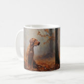 Mug Vizsla à l'automne Feuilles automne Inspire (Devant gauche)