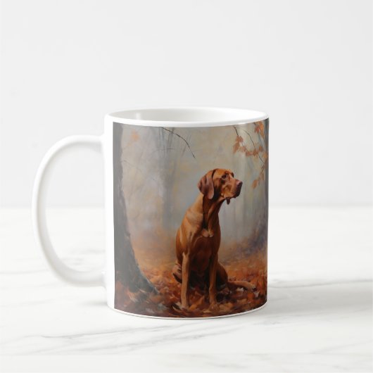 Mug Vizsla à l'automne Feuilles automne Inspire (Gauche)