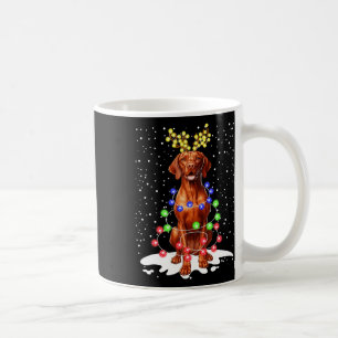 Mug Vizsla Chien Xmas laides lumières de Noël