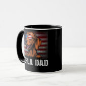 Mug Vizsla Dad American Vizsla Chien US Drapeau 4e de (Devant gauche)