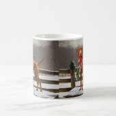 Mug Vizsla dans la neige de Noël (Centre)