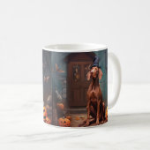 Mug Vizsla Potirons Halloween Effrayant (Devant droit)