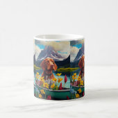 Mug Vizsla sur une rame : une aventure Pittoresque (Centre)