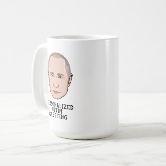 Mug VLADIMIR POUTINE customisé (Devant gauche)