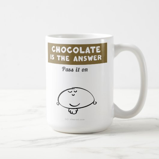 Mug VM8577 Vimrod "chocolat est la réponse " (Droite)