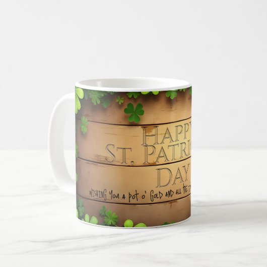 Mug Vœux chanceux de la Saint-Patrick 🍀 (Devant gauche)