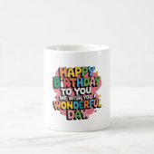Mug Vœux d'anniversaire colorés (Centre)