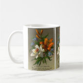 Mug Voeux d'anniversaire vintages avec Lily Flowers (Gauche)