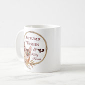 Mug Voeux d'automne & Baisers Kitty, Automne, Saison (Devant gauche)