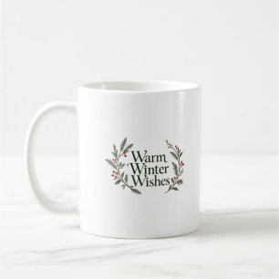 Mug Vœux de Noël pour un hiver chaleureux Branches de