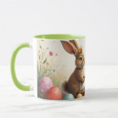 Mug Vœux de printemps du lapin de Pâques (Gauche)