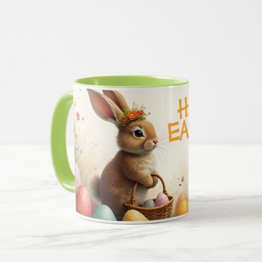 Mug Vœux de printemps du lapin de Pâques (Devant gauche)