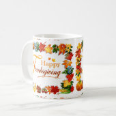 Mug Vœux élégants de Thanksgiving (Devant gauche)