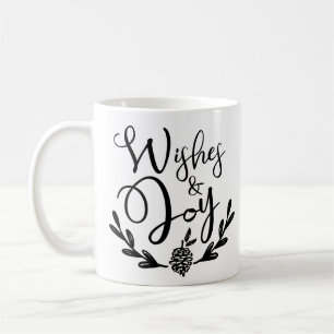 Mug Voeux & Joie Typographie Black & Gold tendance