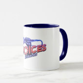 Mug Voices. Different colors. 325 ml. (Devant droit)