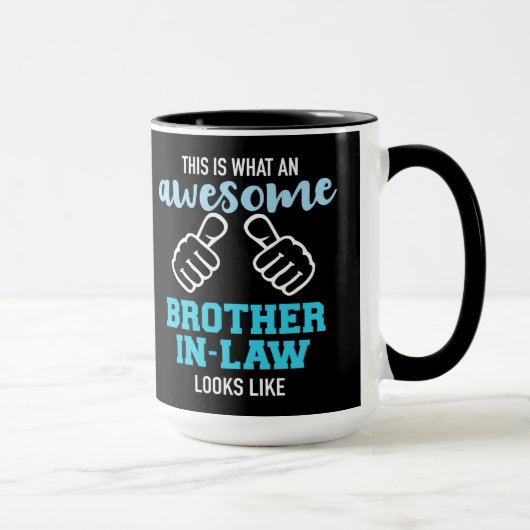 Mug Voici à quoi ressemble un beau beau-frère (Droite)