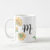 Mug Voici le Jour de la Bible Verse tournesol monogram (Gauche)