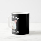 Mug Voici Mon Joyeux Visage Smudge Le Mème Chat Sarcas (Devant gauche)