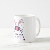 Mug Voici mon Ski Suit Ski Rabbit avec des bâtons de s (Devant droit)