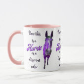 Mug Voici Un Cheval D'Une Couleur Différente, Violet (Gauche)