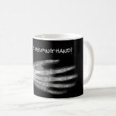 Mug "Voici un coup de main !" rayon X de main (Devant droit)