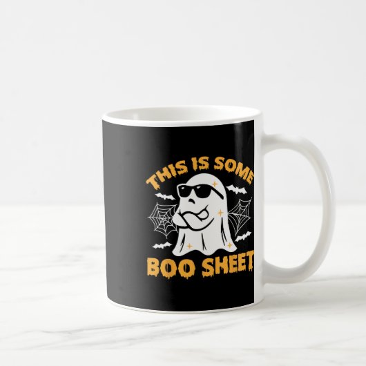 Mug Voici Une Petite Feuille De Boite Ghost Retro Hall (Droite)