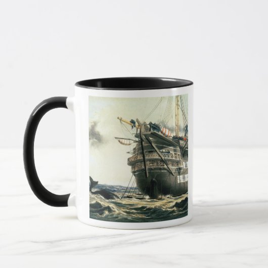 Mug voie HMP Agamemnon étendant le câble atlantique (Gauche)