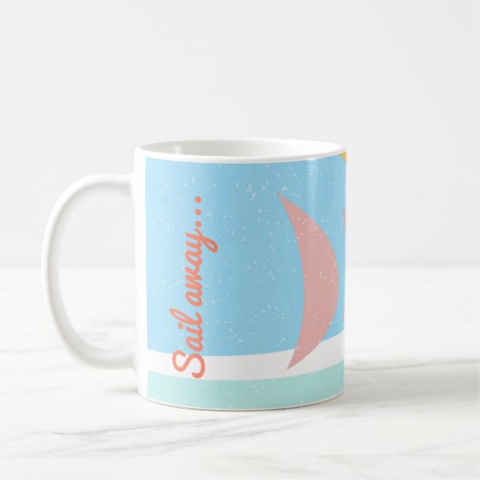 Mug Voile Away Abstrait Yachting (Gauche)