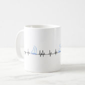 Mug Voile Heartbeat Funny Sailboat (Devant gauche)