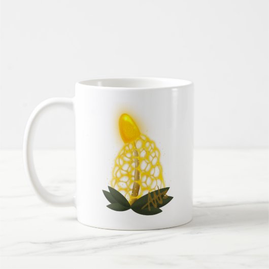 Mug Voile nuptiale magique Champignon jaune étincelant (Gauche)