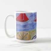 Mug Voiles et fleurs rouges (Gauche)