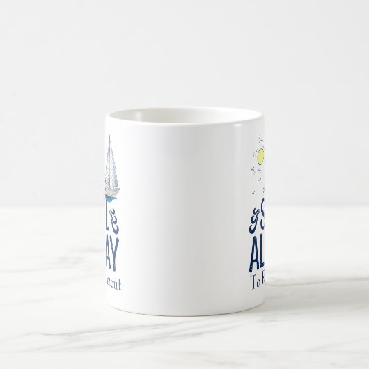 Mug Voilier Away Away Cute Nautique Voilier Ocean Reti (Centre)