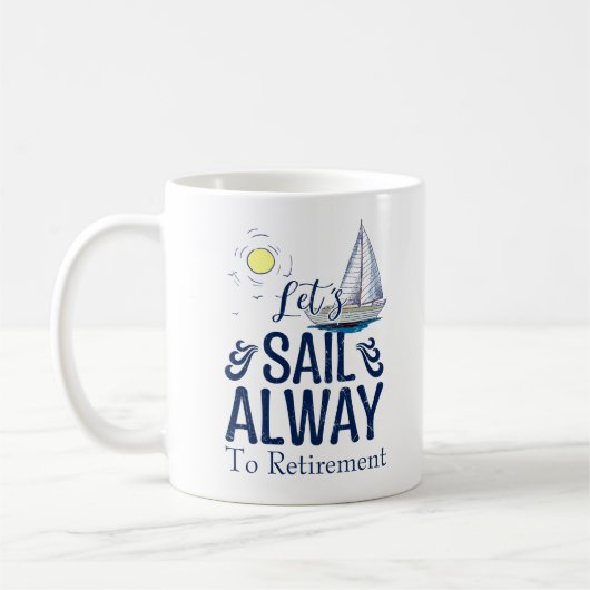 Mug Voilier Away Away Cute Nautique Voilier Ocean Reti (Gauche)